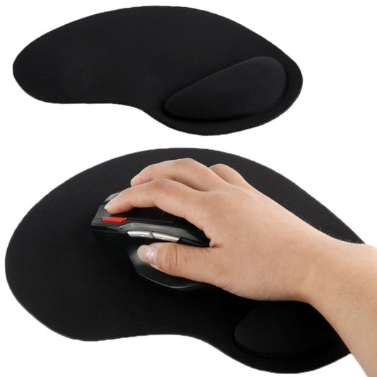 Ultra Slim Rubber Bottom & Cloth Sponge Wrist Supporter Mouse Pad(Black) by buy2fix