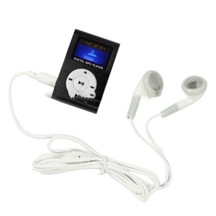TF / Micro SD Card Slot MP3 Player with LCD Screen, Metal Clip(Black) - MP3 Player by buy2fix | Online Shopping UK | buy2fix