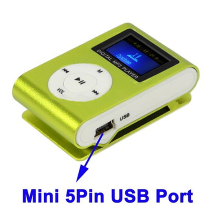 TF / Micro SD Card Slot MP3 Player with LCD Screen, Metal Clip - MP3 Player by buy2fix | Online Shopping UK | buy2fix