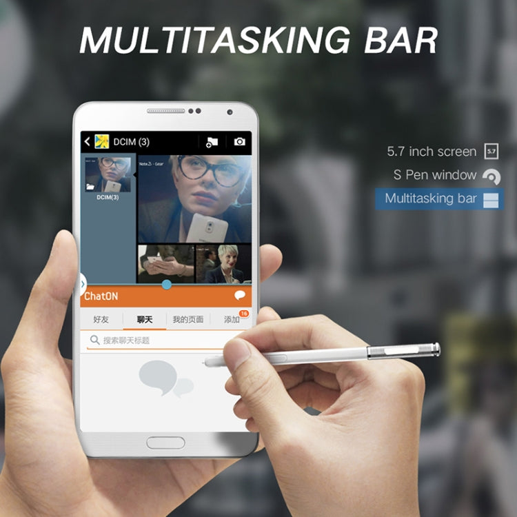 Smart Pressure Sensitive S Pen / Stylus Pen for Galaxy Note III / N9000(Black) by buy2fix