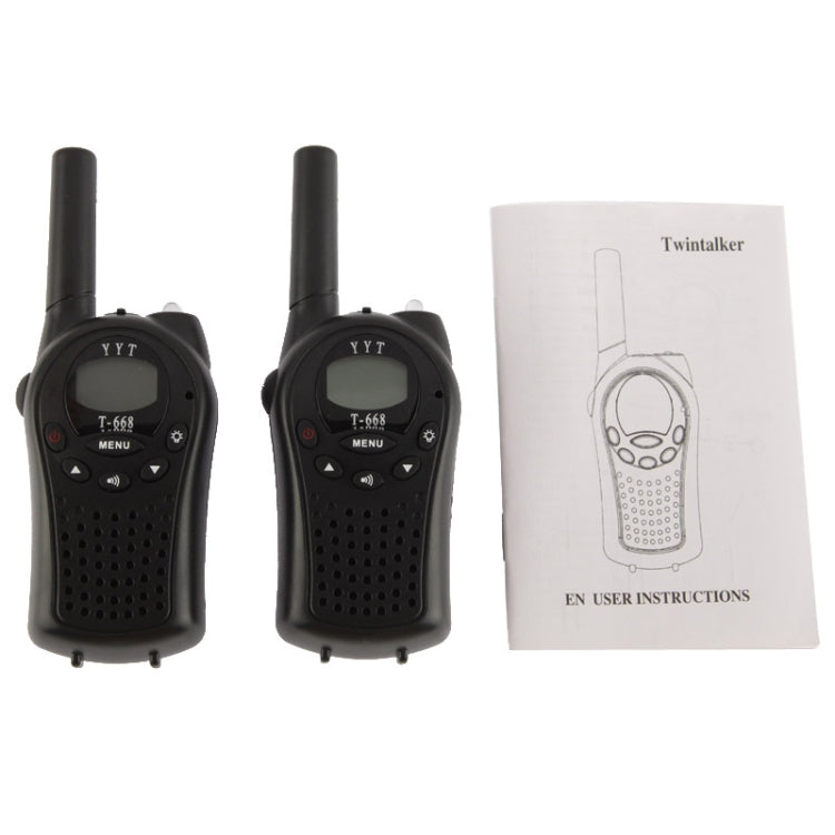 2 PCS T-668 400-470MHz 1.0 inch LCD 8 / 20 / 22CHS Walkie Talkie Set - Handheld Walkie Talkie by buy2fix | Online Shopping UK | buy2fix
