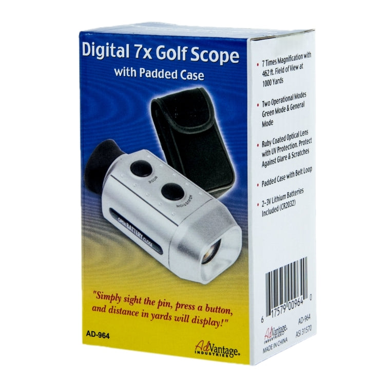 Digital 7x Golf Telescope / Digital Measuring Instrument with Padded Case - Monocular Binoculars by buy2fix | Online Shopping UK | buy2fix
