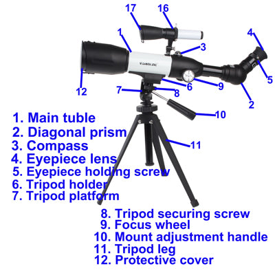 F350 x D70 Astronomical Telescopes (Expansion Length: 500mm, Stents Expansion Height: 400mm) - Monocular Binoculars by buy2fix | Online Shopping UK | buy2fix