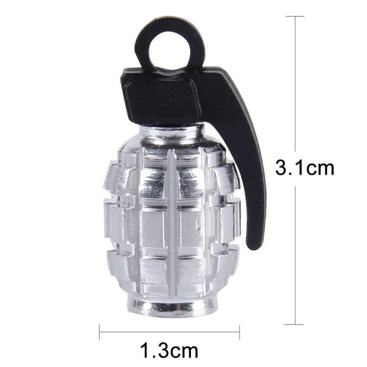 4 PCS Universal Bicycle Tire Valve Caps(Silver) - Tire Valve Caps by buy2fix | Online Shopping UK | buy2fix