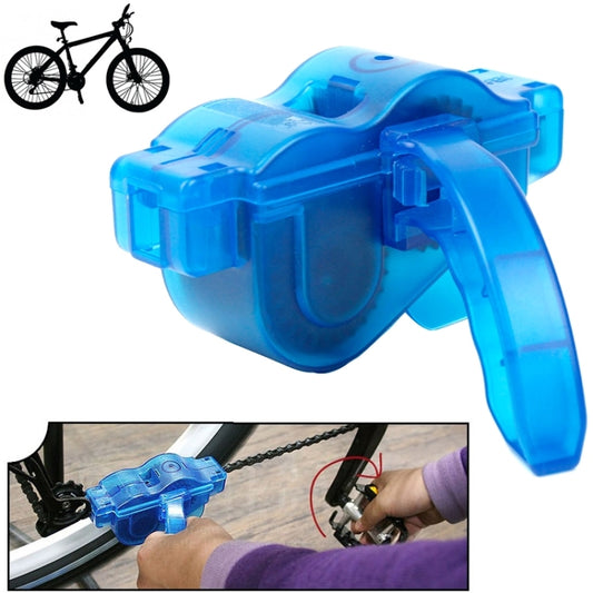 Bicycle Chain Cleaner Cycling Bike Machine Brushes Scrubber Wash Tool Kit Mountaineer Bicycle Chain Cleaner Tool Kits(Blue) by buy2fix