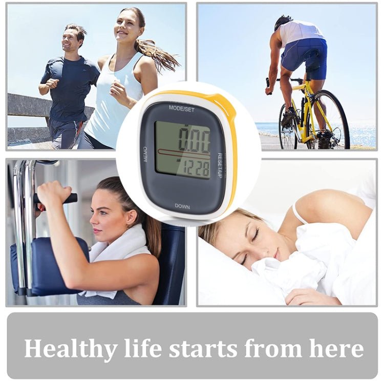 3D All Dimensional Multifunction Digital Electronic Pedometer Step Counter(Yellow) by buy2fix