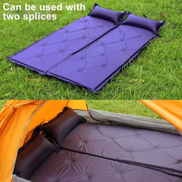 Automatic Inflatable Sleeping Pad Moisture Proof Pad with Pillow(Purple) by buy2fix