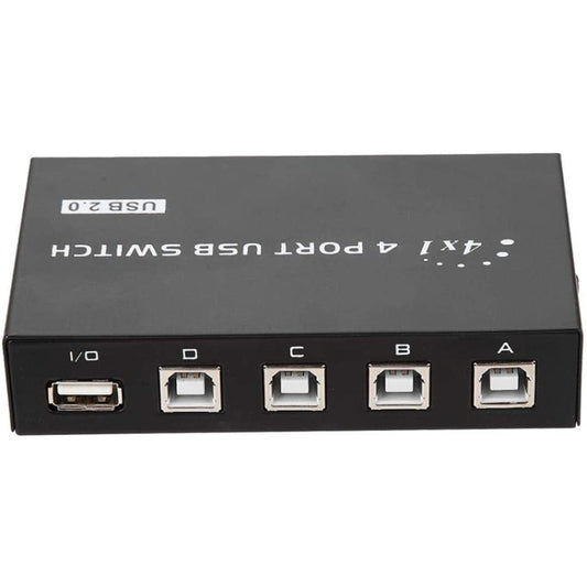 FENGJIE FJ-IA4B-C 4 Ports High Speed USB 2.0 Key-Press Switcher Share Switch Box for PC Computer Scanner Printer by buy2fix