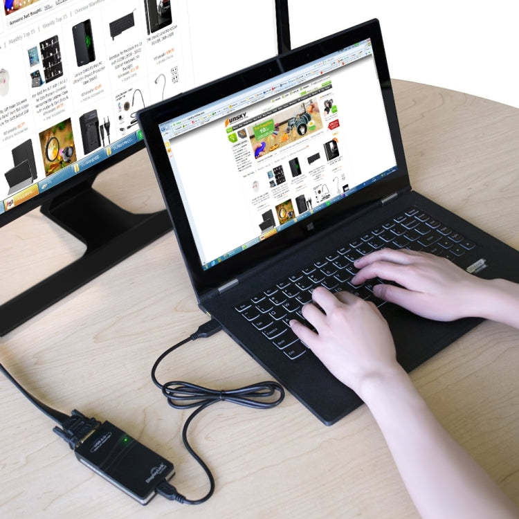 USB 2.0 to VGA, DVI, HDMI Adapter , Resolution: 1920*1080(Black) by buy2fix