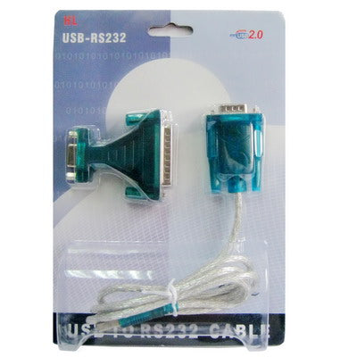 USB to RS232 9 Pin Male Cable & RS232 9P Female to RS232 25 Pin Male Adapter with Single Chip by buy2fix