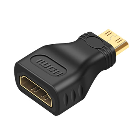 Gold Plated Mini HDMI Male to HDMI 19 Pin Female Adapter(Black) by buy2fix