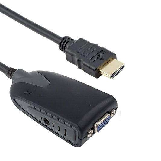 HDMI Male to VGA Female Adapter With Audio Cable(Black) by buy2fix