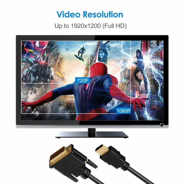1.8m High Speed HDMI to DVI Cable, Compatible with PlayStation 3 - by buy2fix | Online Shopping UK | buy2fix