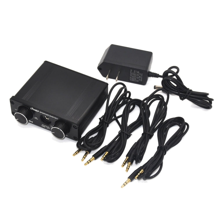 A926 Four-In Two-Out Signal Amplifying Switcher(Black) - by buy2fix | Online Shopping UK | buy2fix