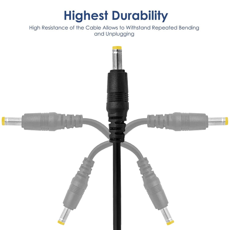 USB to 2.5mm DC Charging Cable, Length: 65cm(Black) - Micro USB Cable by buy2fix | Online Shopping UK | buy2fix