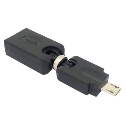 USB 2.0 AM to Mini USB 360 Degree Swivel Adapter(Black) by buy2fix