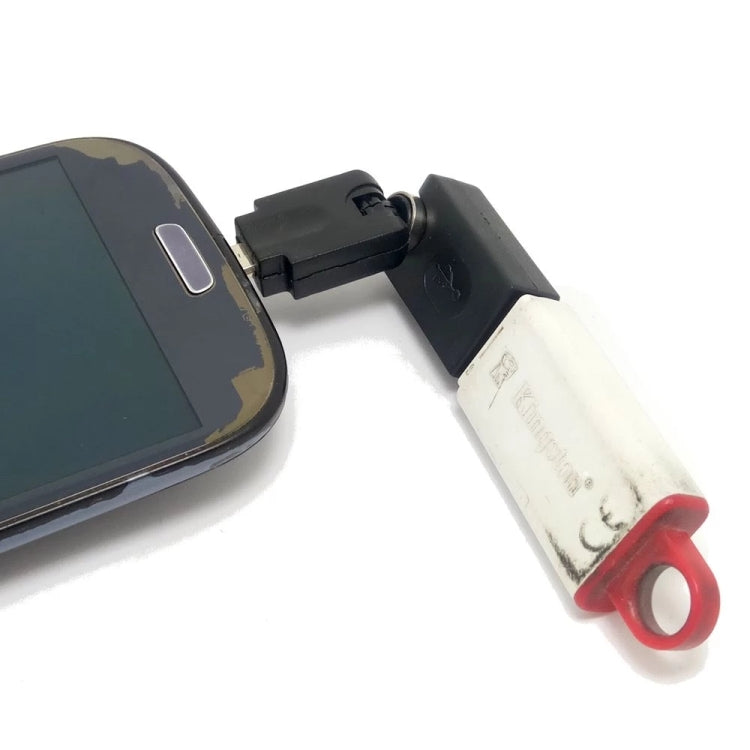 USB 2.0 AM to Mini USB 360 Degree Swivel Adapter(Black) by buy2fix