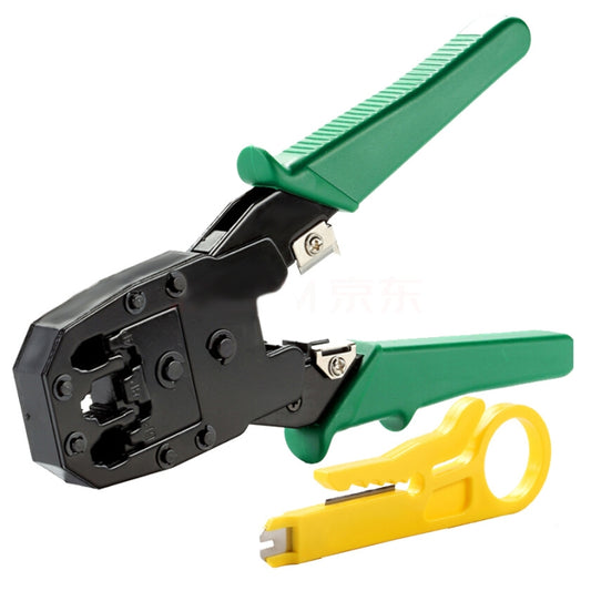 Multi Tool RJ45 RJ12 RJ11 Wire Cable Crimper Crimp PC Network Hand Tools(Green) by buy2fix