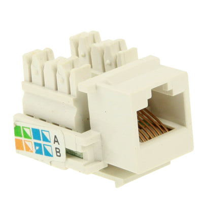 Networking RJ45 Cat6 Jack Module Connector Adapter (Normal Quality)(White) by buy2fix