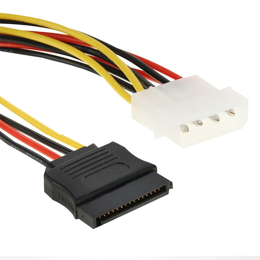 2 x 15 Pin to 4 Pin Serial SATA Power Adapter Cable, Core Material: Copper, Length: 18cm by buy2fix