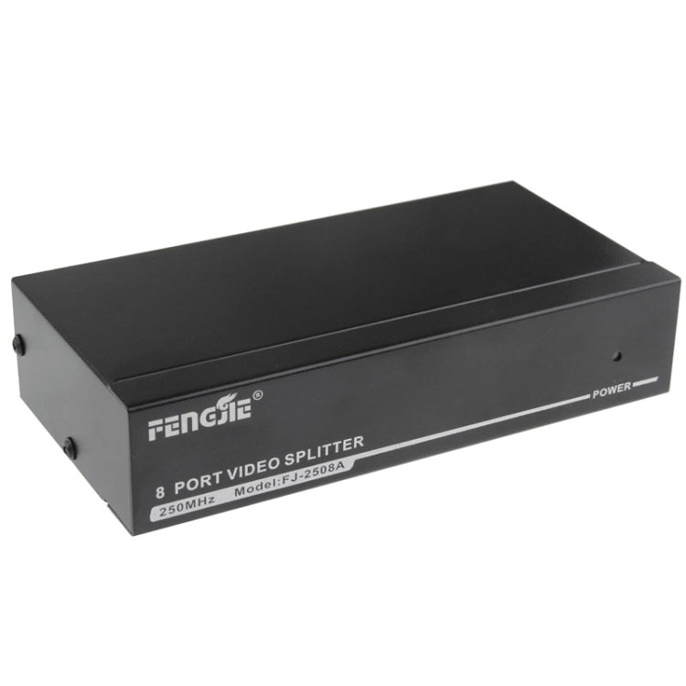 FJ-2508A 8 Port VGA Video Splitter High Resolution 1920 x 1440 Support 250MHz Video Bandwidth - VGA Splitters by buy2fix | Online Shopping UK | buy2fix