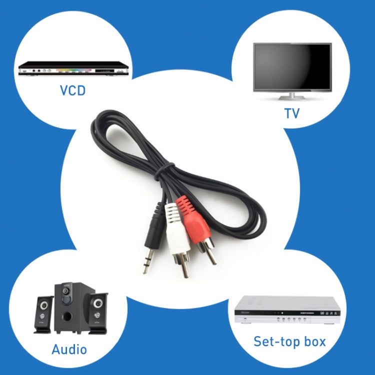 Jack 3.5mm Stereo to RCA Male Audio Cable, Length: about 2.7m by buy2fix