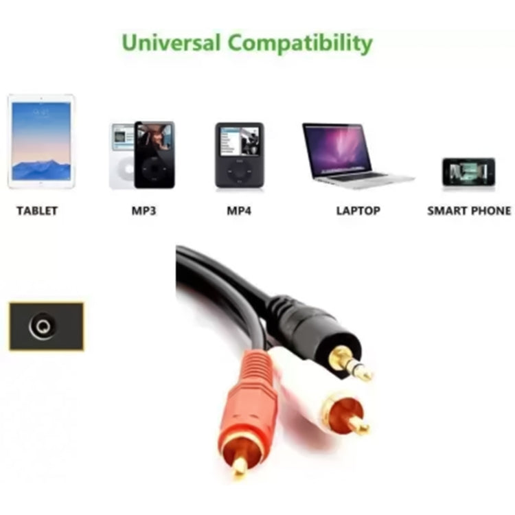 Normal Quality Jack 3.5mm Stereo to RCA Male Audio Cable, Length: 1.5m by buy2fix