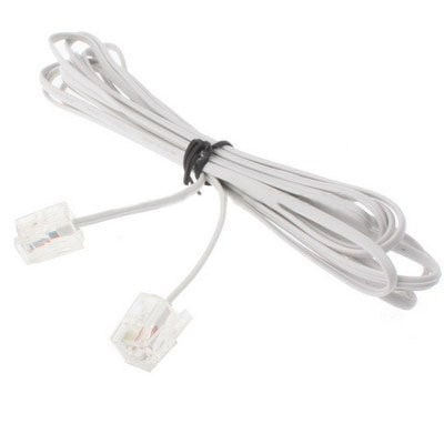 4 Core RJ11 to RJ11 Telephone cable, Length: 5m - Telephone Cable by buy2fix | Online Shopping UK | buy2fix