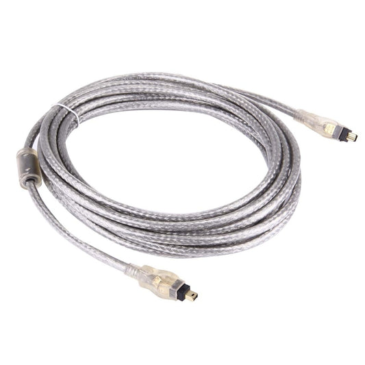 High Quality Firewire IEEE 1394 4Pin Male to 4Pin Male Cable, Length: 5m (Gold Plated) by buy2fix