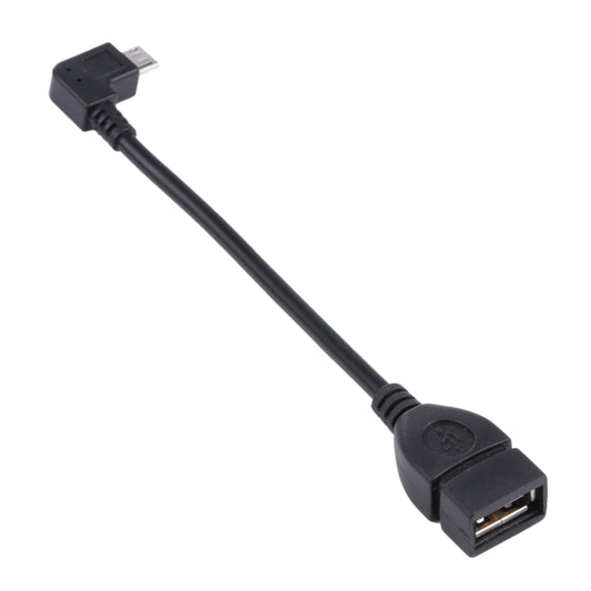 90 Degree Micro USB Male to USB 2.0 AF Adapter Cable with OTG Function For Galaxy / Nokia / LG / BlackBerry / HTC One X /Amazon Kindle / Sony Xperia etc. (13cm)(Black) by buy2fix