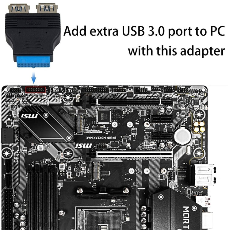 2 x USB 3.0 AF to 20 Pin Adapter by buy2fix