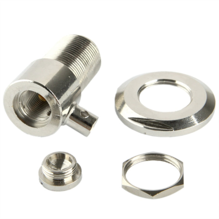 UHF Female Elbow Adapter Connected RG58 RG142 LMR195 Cable(Silver) by buy2fix