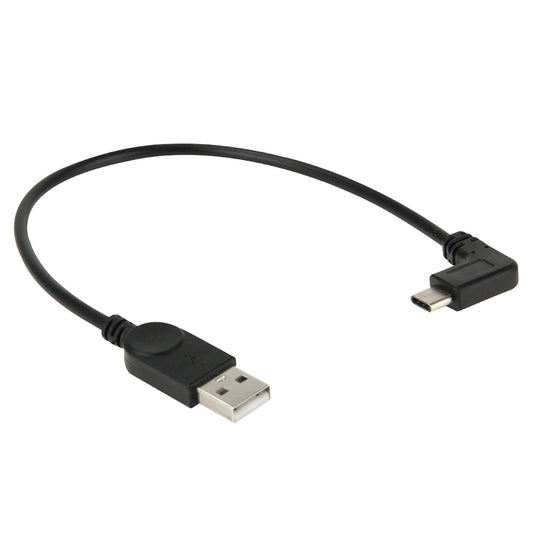 28AWG High Speed USB 2.0 Male to 90 Degrees Elbow USB-C / Type-C 3.0 Male Data Sync Cable Adapter by buy2fix
