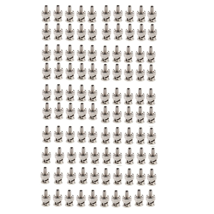 100 PCS UG1789 Crimp 3 in 1 BNC Male Connector Adapter for RG59 Coaxial Cable by buy2fix