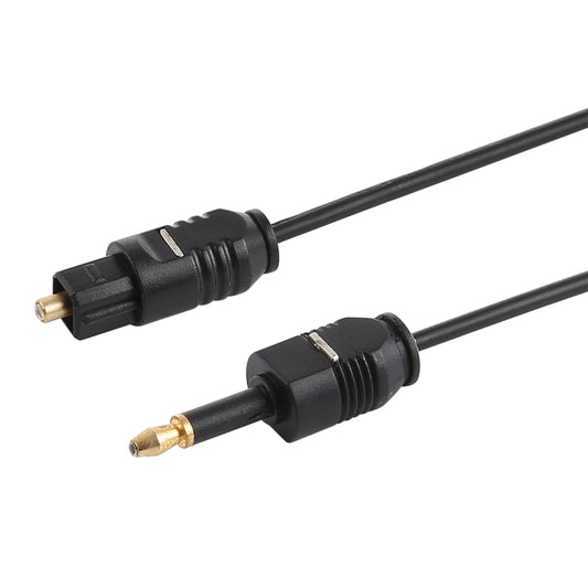 TOSLink Male to 3.5mm Male Digital Optical Audio Cable, Length: 0.8m, OD: 2.2mm(Black) by buy2fix