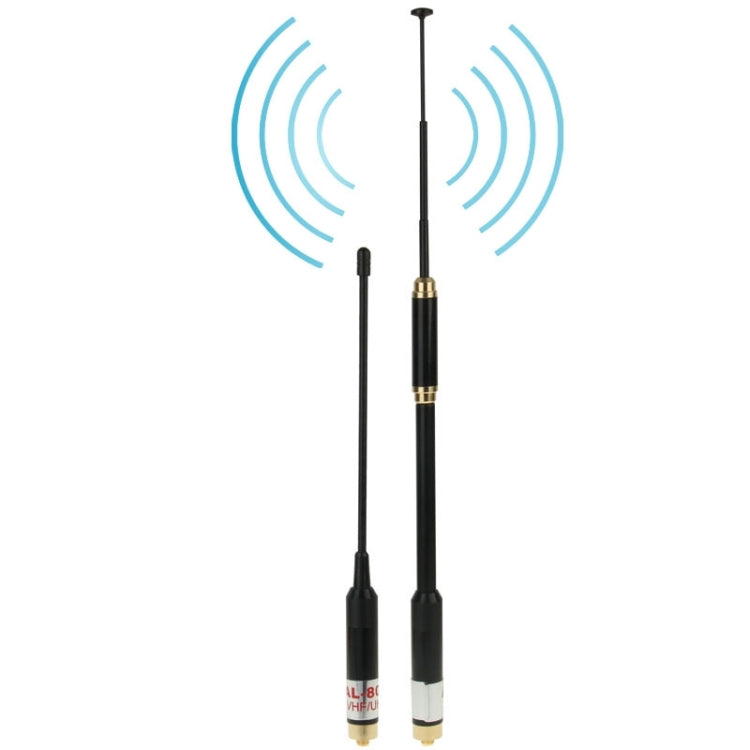 AL-800 Dual Band 144/430MHz High Gain SMA-F Telescopic Handheld Radio Dual Antenna for Walkie Talkie, Antenna Length: 22cm / 86cm - Antenna by buy2fix | Online Shopping UK | buy2fix