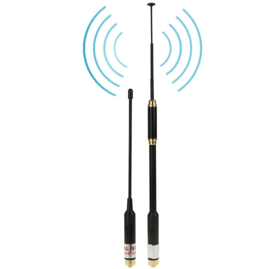 AL-800 Dual Band 144/430MHz High Gain SMA-F Telescopic Handheld Radio Dual Antenna for Walkie Talkie, Antenna Length: 22cm / 86cm - Antenna by buy2fix | Online Shopping UK | buy2fix