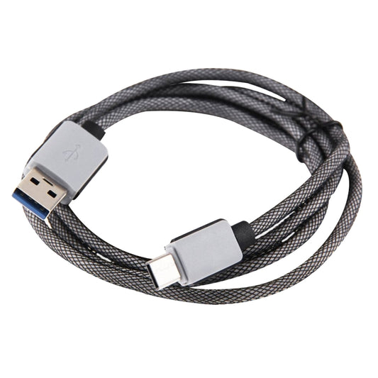 1m Woven Style 2A USB-C / Type-C 3.1 Male to USB 3.0 Male Data / Charger Cable by buy2fix