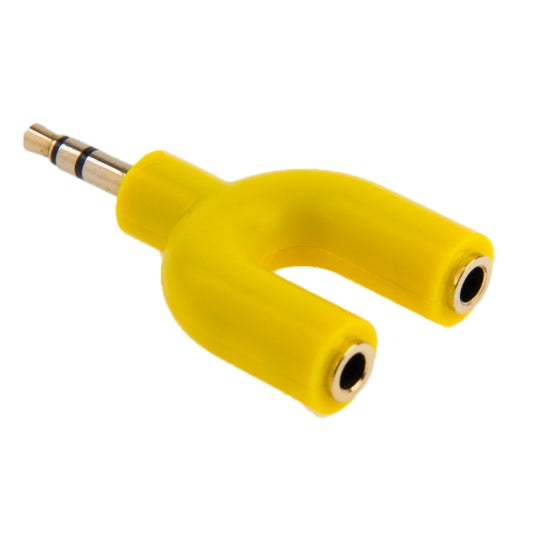 3.5mm Stereo Male to Dual 3.5mm Stereo Female Splitter Adapter(Yellow) - by buy2fix | Online Shopping UK | buy2fix