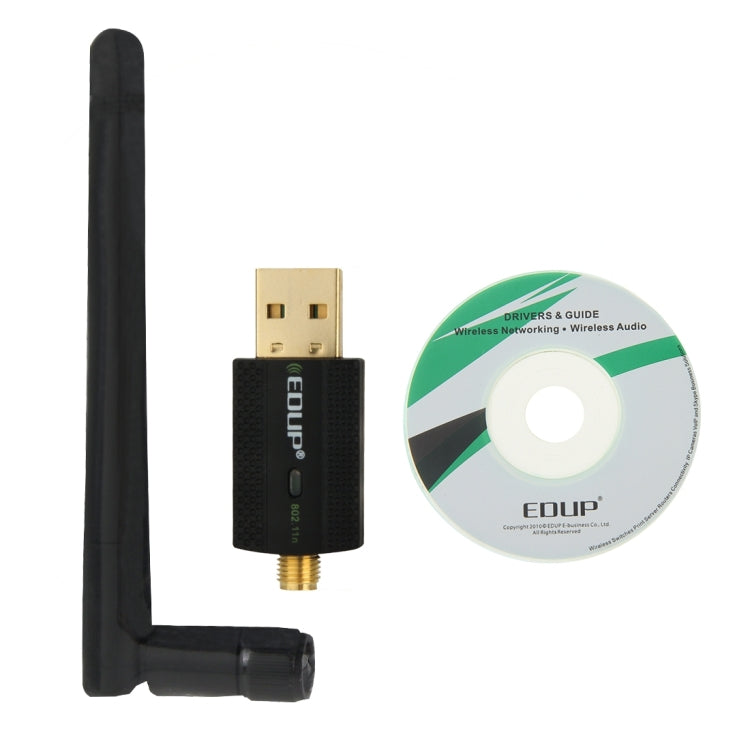 EDUP EP-N1581 Mini USB Wifi 802.11n/g/b 300Mbps 2.4GHz Wireless Adapter External Antenna - USB Network Adapter by EDUP | Online Shopping UK | buy2fix