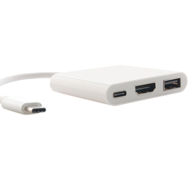 3 in 1 USB Type C to HDMI Adapter Cable, For MacBook 12 inch 2015 Version, Google Chromebook Pixel 2015 Version, Nokia N1 Tablet PC(Silver) by buy2fix