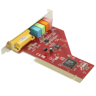 Crystal 4 Channel PCI Sound Card(Red) by buy2fix