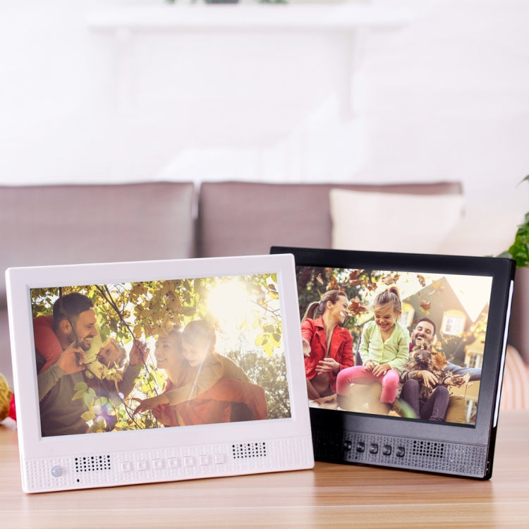 10.1 inch LED Display Multi-media Music & Movie Player Digital Photo Frame with Remote Control, Allwinner E200s Program, Support USB-Disk / SD Card, Body Sensor, Built in Stereo Speaker(White) - 11 inch Below by buy2fix | Online Shopping UK | buy2fix