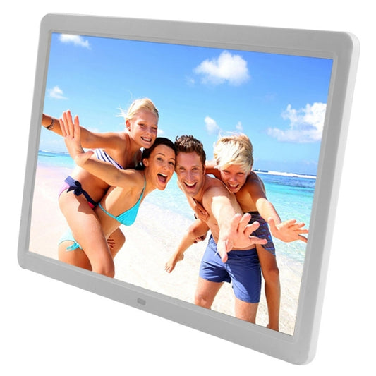 15 inch 1280 x 800 16:9 LED Widescreen Suspensibility Digital Photo Frame with Holder & Remote Control, Support SD / MicroSD / MMC / MS / XD / USB Flash Disk(White) - 11-15 inch by buy2fix | Online Shopping UK | buy2fix