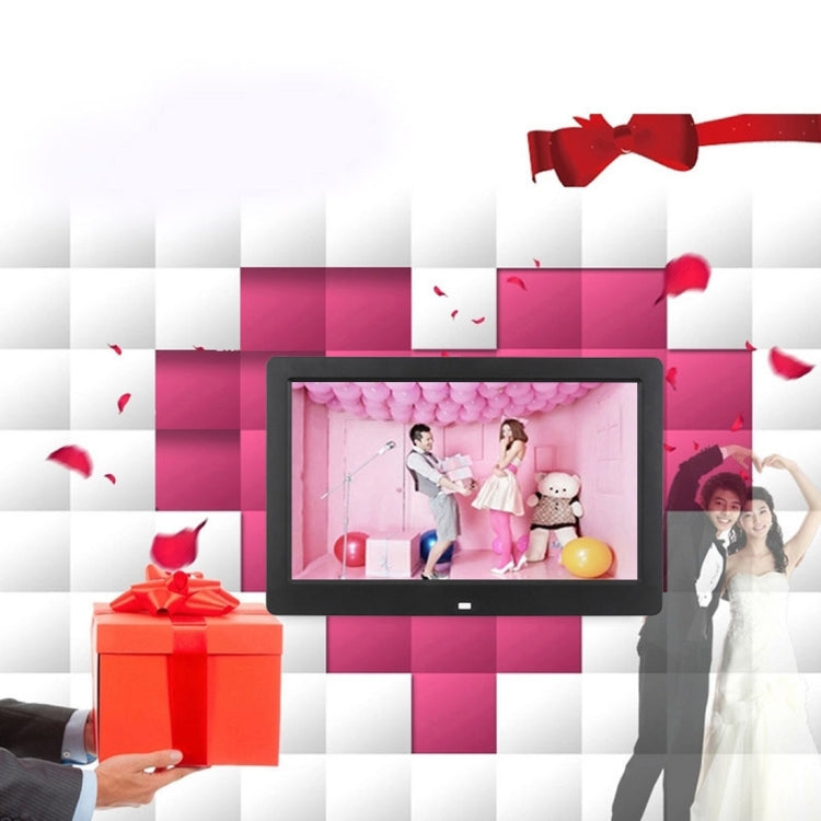 10.1 inch HD Wide Screen Digital Photo Frame with Holder & Remote Control, Allwinner E200, Alarm Clock / MP3 / MP4 / Movie Player(White) - 11 inch Below by buy2fix | Online Shopping UK | buy2fix
