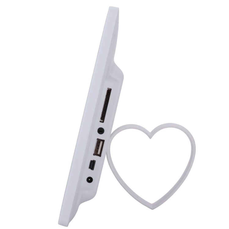 10.1 inch HD Wide Screen Digital Photo Frame with Holder & Remote Control, Allwinner E200, Alarm Clock / MP3 / MP4 / Movie Player(White) - 11 inch Below by buy2fix | Online Shopping UK | buy2fix