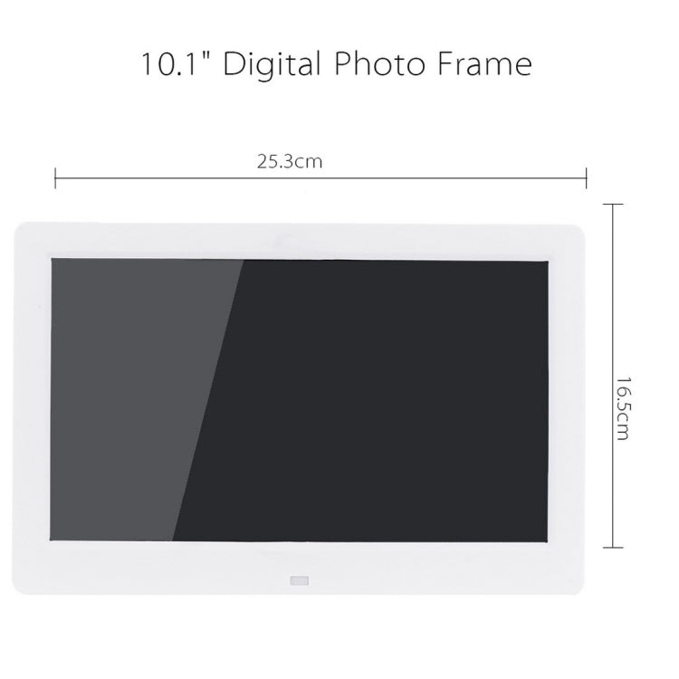 10.1 inch HD Wide Screen Digital Photo Frame with Holder & Remote Control, Allwinner E200, Alarm Clock / MP3 / MP4 / Movie Player(White) - 11 inch Below by buy2fix | Online Shopping UK | buy2fix
