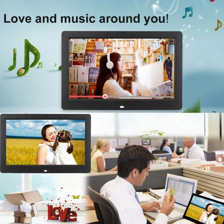10.1 inch HD Wide Screen Digital Photo Frame with Holder & Remote Control, Allwinner E200, Alarm Clock / MP3 / MP4 / Movie Player(White) - 11 inch Below by buy2fix | Online Shopping UK | buy2fix