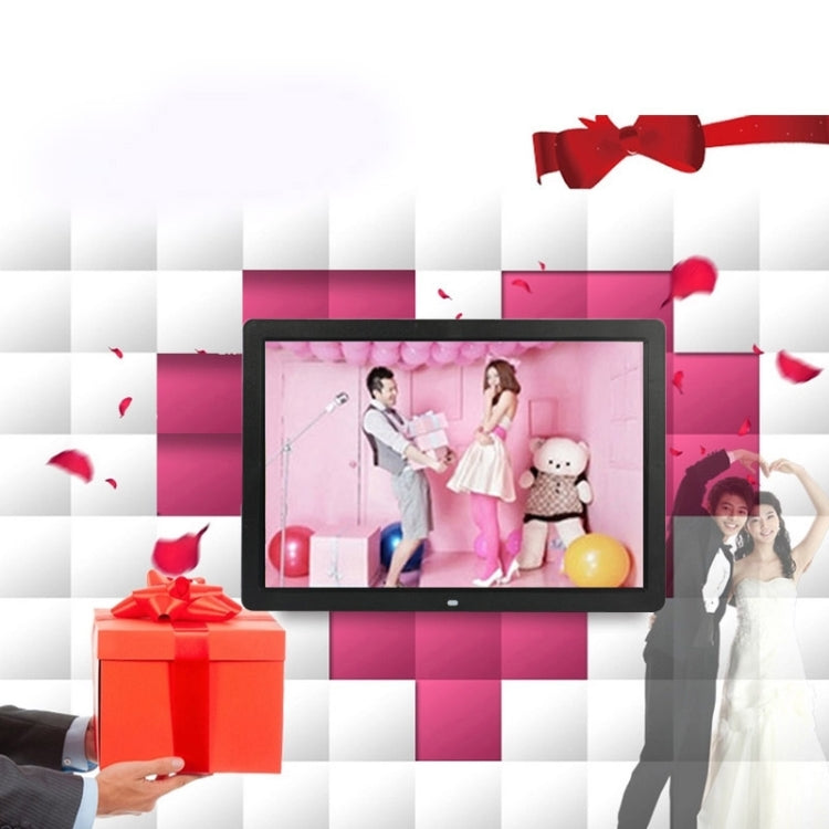 17 inch HD 1080P LED Display Multi-media Digital Photo Frame with Holder & Music & Movie Player, Support USB / SD / MS / MMC Card Input(White) - 15 inch Above by buy2fix | Online Shopping UK | buy2fix