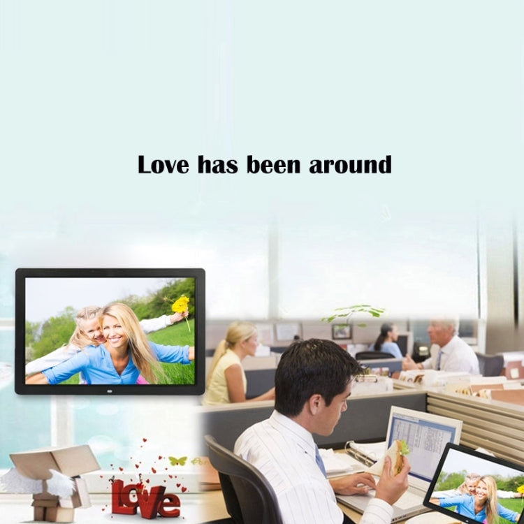 17 inch HD 1080P LED Display Multi-media Digital Photo Frame with Holder & Music & Movie Player, Support USB / SD / MS / MMC Card Input(White) - 15 inch Above by buy2fix | Online Shopping UK | buy2fix